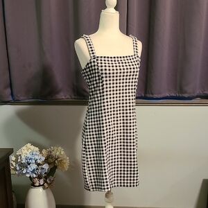 Divided H & M Black and White Checkered Dress - Large
